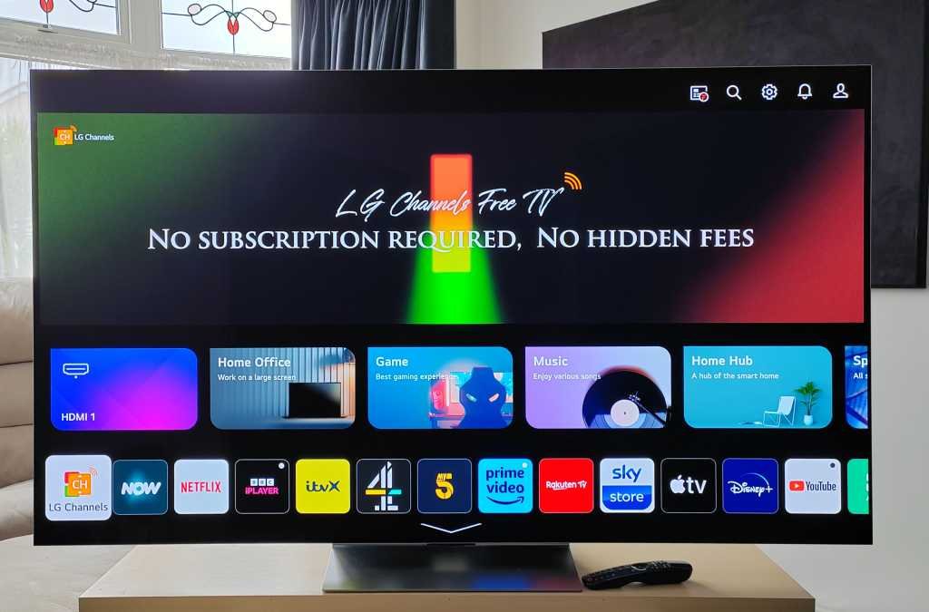 LG G3 OLED TV main menu