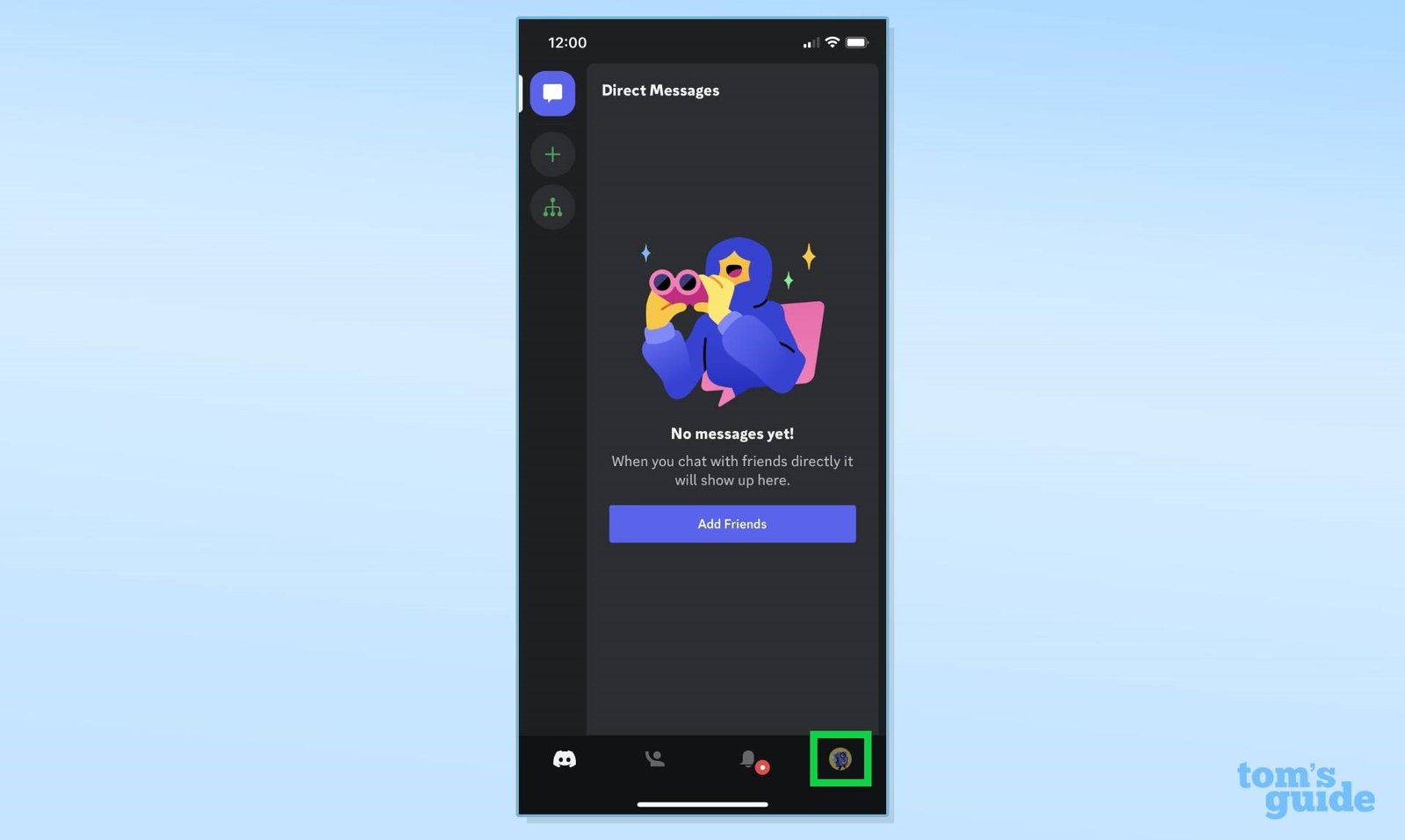 Cuplikan layar Perselisihan di ponsel, menunjukkan langkah-langkah untuk menautkan akun Perselisihan dan PSN