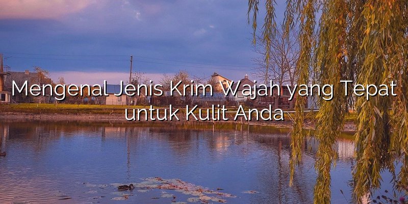 Mengenal Jenis Krim Wajah yang Tepat untuk Kulit Anda