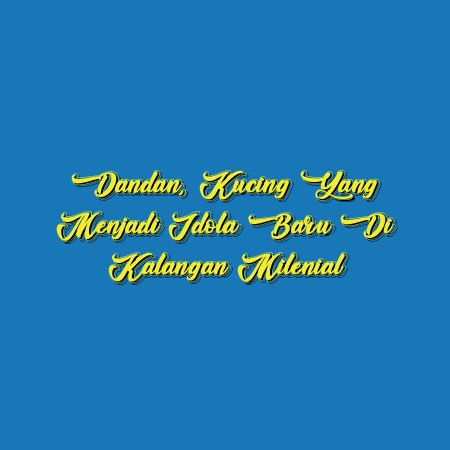 Dandan, Kucing yang Menjadi Idola Baru di Kalangan Milenial