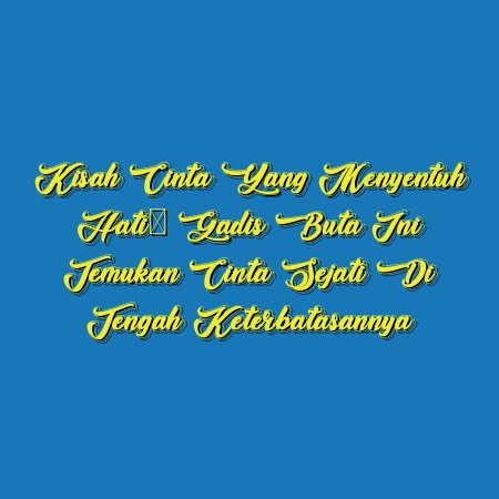 Kisah Cinta yang Menyentuh Hati: Gadis Buta Ini Temukan Cinta Sejati di Tengah Keterbatasannya